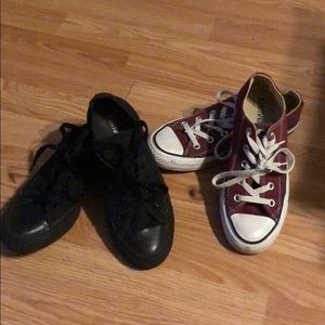 Two pairs of size 6 Converse All Stars